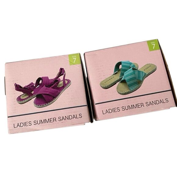 Serra ladies sandals lot of 2 pairs size 7 brand new in box - Picture 1 of 6